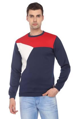 VAN HEUSEN SPORT Mens Round Neck Colour Block Sweatshirt