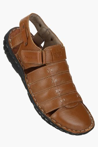 red tape mens leather velcro closure sandals