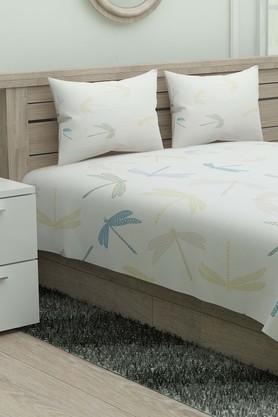 SPACES Printed Single Bed Sheet With Pillow Cover - 204023123_9900