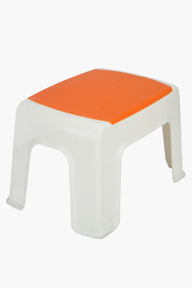 Buy IVY Burnt Orange Rectangular Colour Block Bath Stool Shoppers Stop