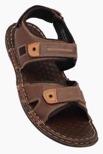 red tape mens leather velcro closure sandals