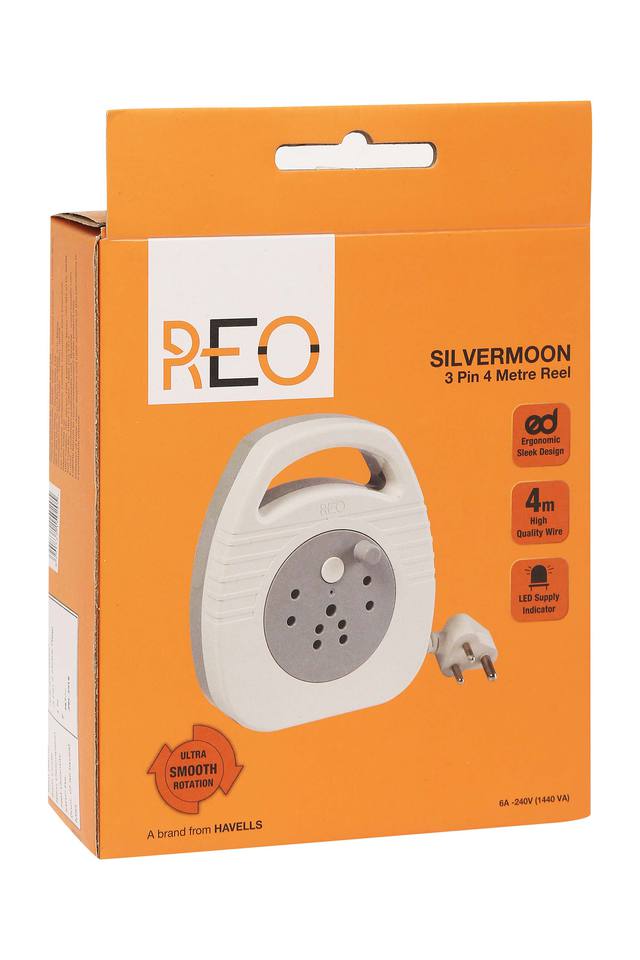 Buy HAVELLS Sleek Smooth Rotation Extension Cord with 3 Pin and 4 Metre