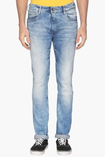 men stone wash jeans