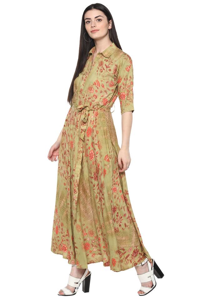 ethnic dress with belt