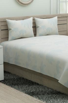 SPACES Printed Single Bed Sheet With Pillow Cover - 204023119_9900