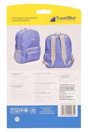 travel blue foldable backpack