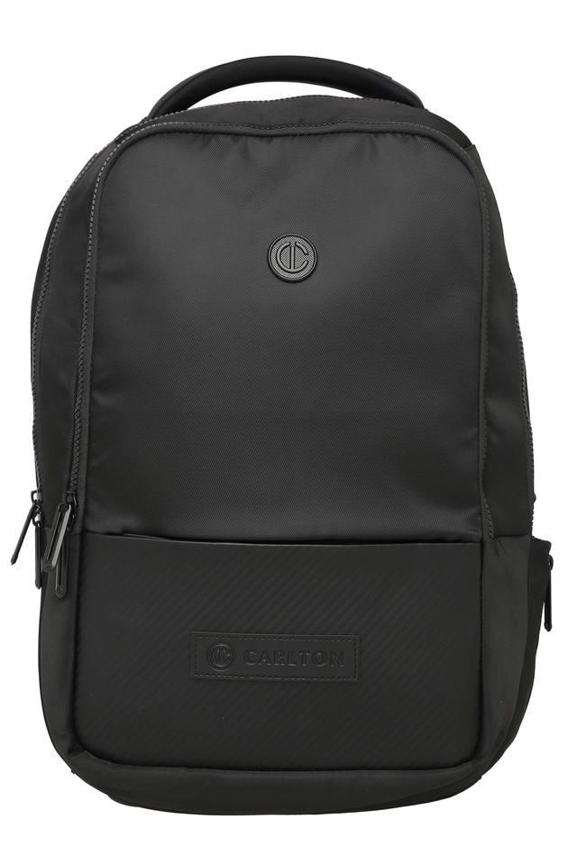Buy CARLTON Black Unisex Zip Closure Laptop Backpack Shoppers Stop