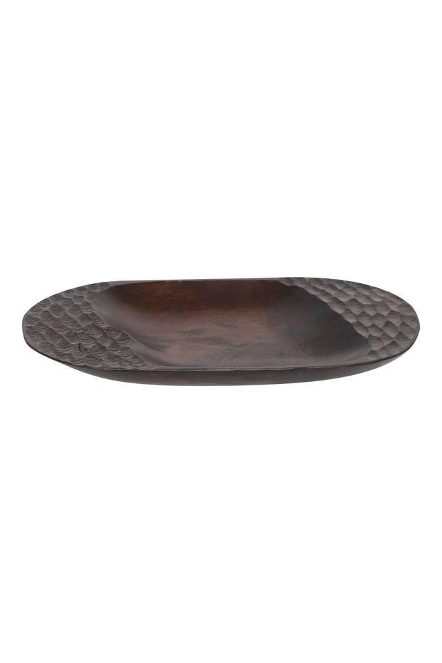 Back To Earth Carved Oval Wooden Tray Pers Stop