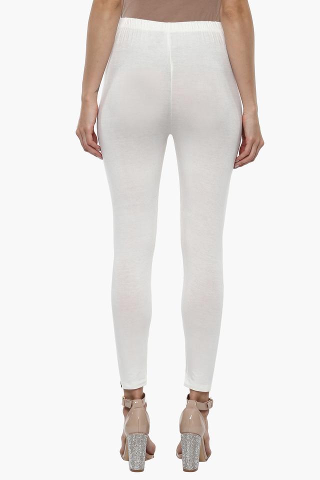 Buy AURELIA White Womens Solid Tights 