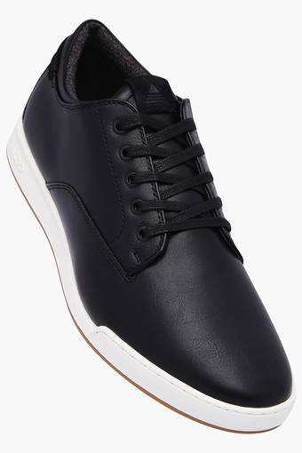 aldo black leather sneakers