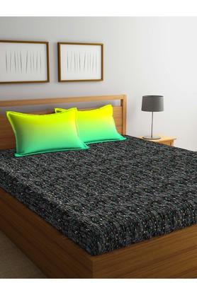 PORTICO Printed Double Bed Sheet With Pillow Cover - 203989955_9900
