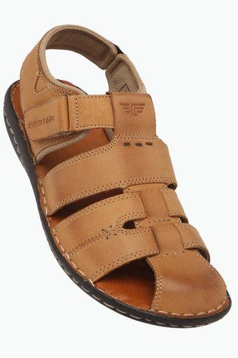 red tape mens leather velcro closure sandals