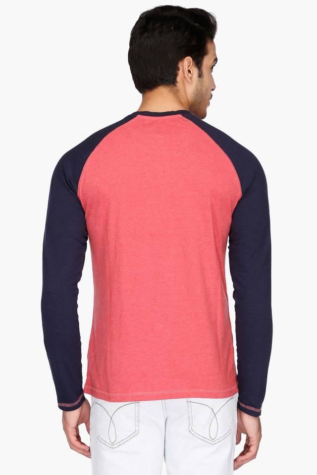 Mens Slim Fit Henley Neck Slub T-Shirt 