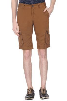 Rust Mens 6 Pocket Solid Shorts 