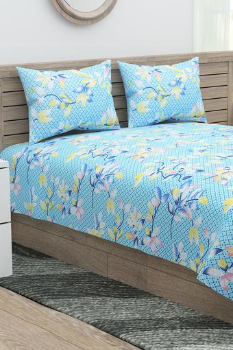 Buy Swayam Assorted Printed Extra Large Bed Sheet With 2 Pillow
