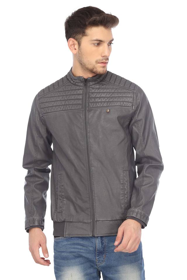 allen solly leather jacket