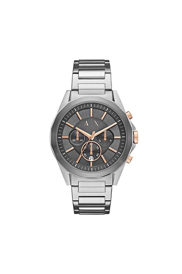 armani exchange men's drexler blue chronograph stainless steel watch