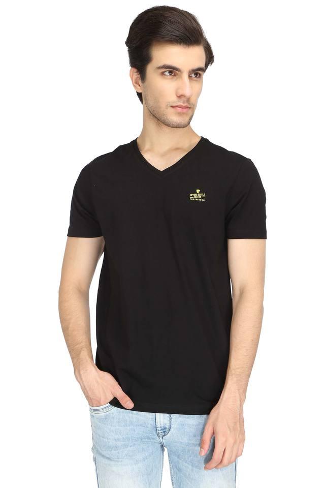Spykar t shirt black Clearance