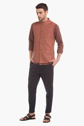 true blue nehru jacket