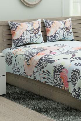 SPACES Printed Utopia Single Bedsheet With Pillow Cover - 204824924_9900