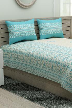 IVY - Blue Mix Dark Double Bed Sheets - Main