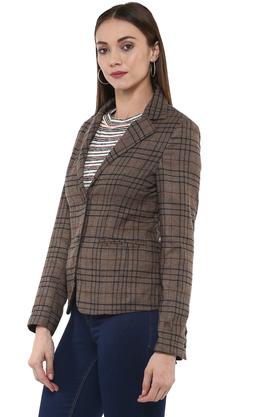 checked casual blazer