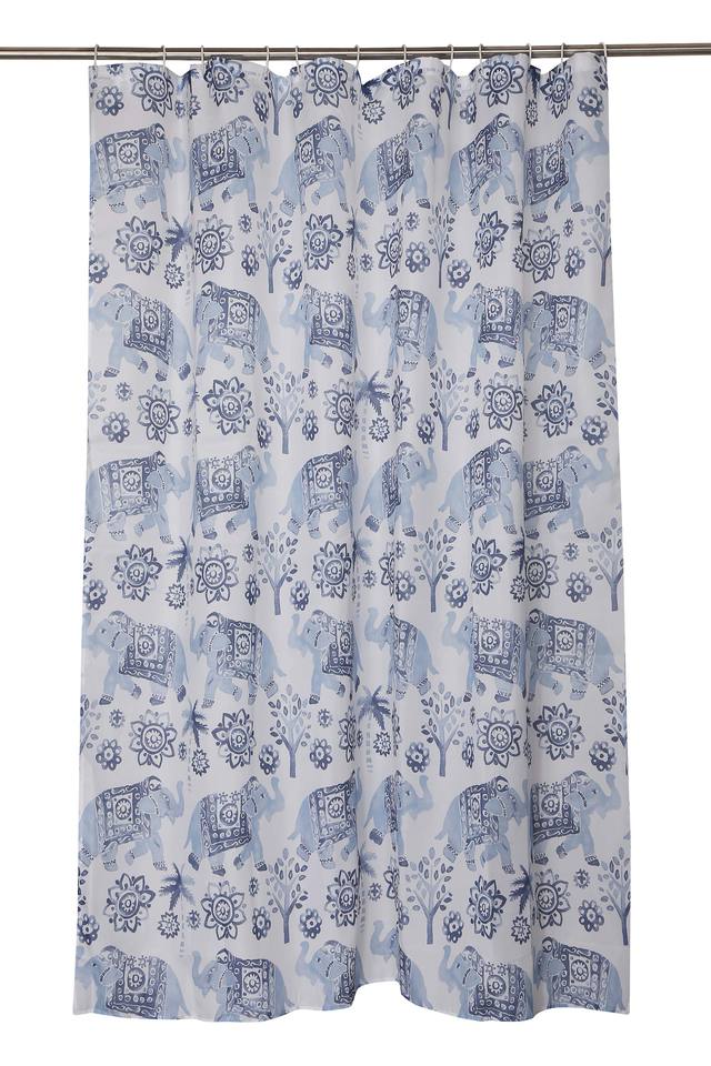 Buy Ivy Navy Animal Printed Shower Curtain Shoppers Stop