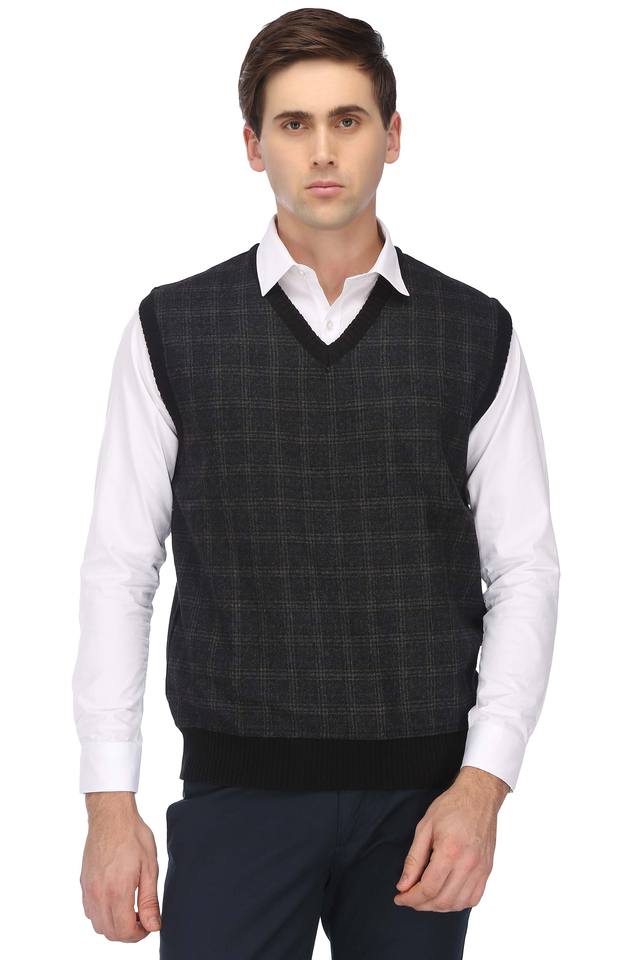 mens checkered sweater