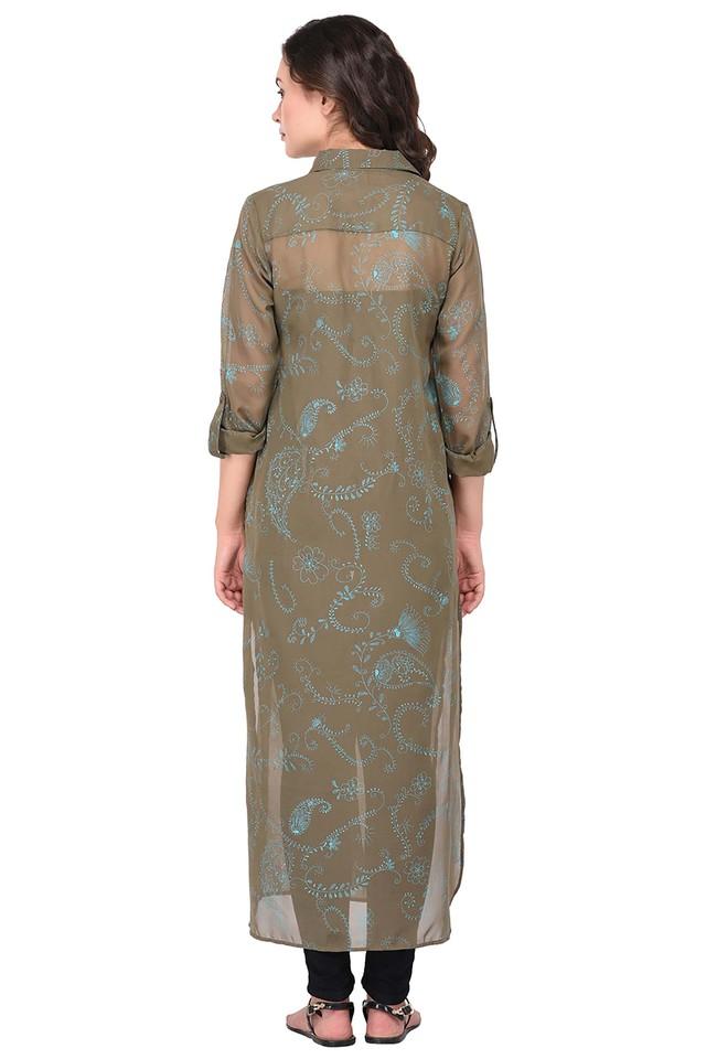 Buy PURYS Womens Collared Printed Shrug 
