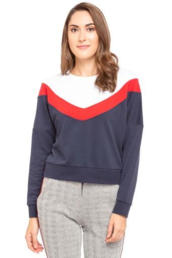 womens colour block sweatshirt