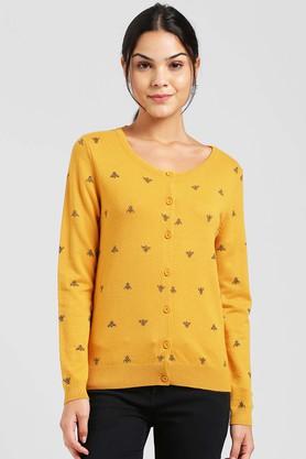 ZINK LONDON Womens Round Neck Printed Sweater - 204745218_9405
