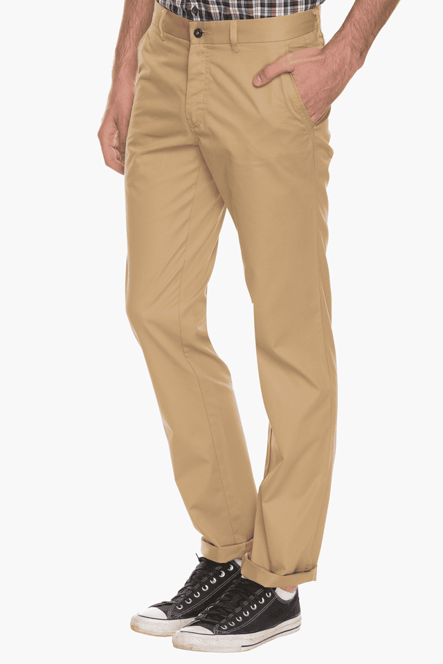 LOUIS PHILIPPE - Light Khaki Formal Trousers - 1