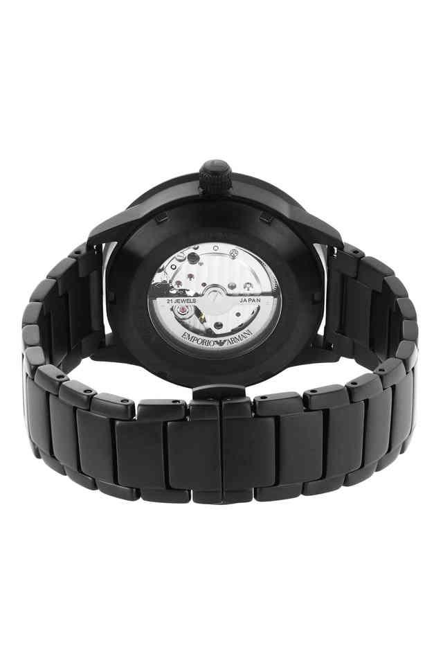 Mens 43 mm Mario Black Dial Stainless Steel Analog Watch AR60054