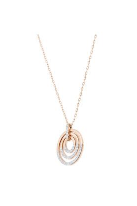 Swarovski gold circle on sale necklace