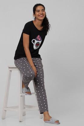 Womens discount pyjamas black