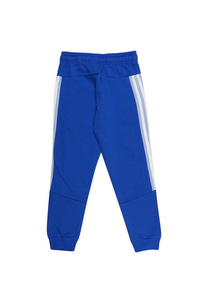 Buy ADIDAS Royal Blue Stripes Cotton Regular Fit Boys Track pant