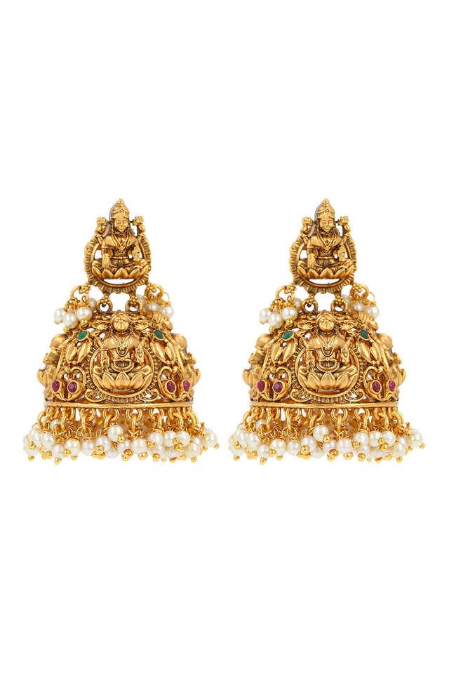 Buy ISHHAARA Huge Lakshmi Original Kempu Jhumka Shoppers Stop