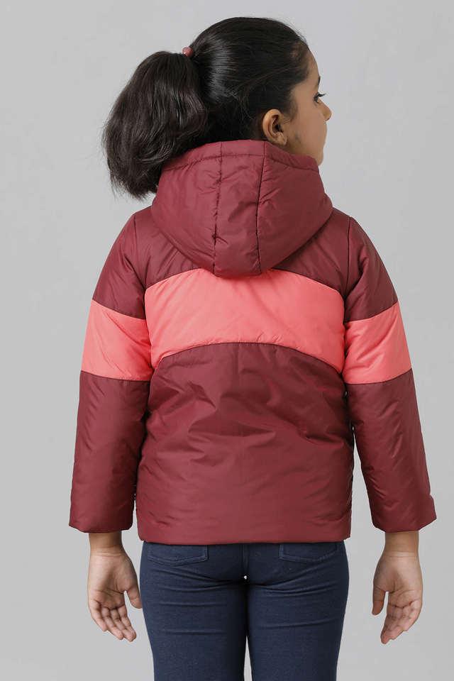 Girls on sale maroon jacket