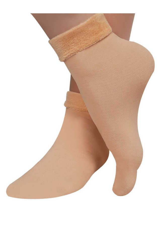 Buy NEXT2SKIN Women's Nylon Fur Winter Socks - Pack Of 3