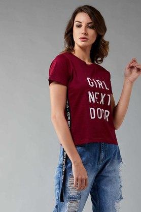 DOLCE CRUDO - Maroon T-Shirts - 1