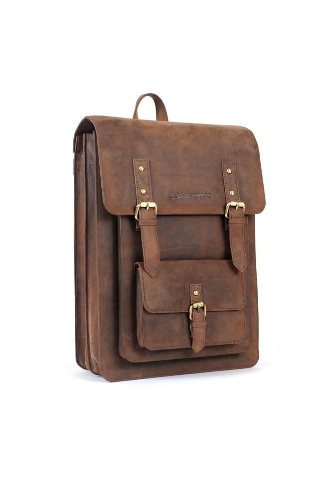 Buy LES HAUTE Brown Magnetic Closure Nylon Unisex Casual Laptop Bag Shoppers Stop