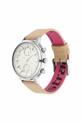 Womens Ruffles Dial Leather Analogue Watch 6208SL01