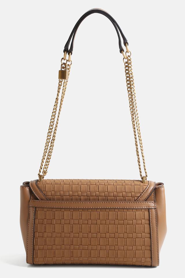 Miu Miu Top Zip Large Chain Strap Shoulder Bag in Natural