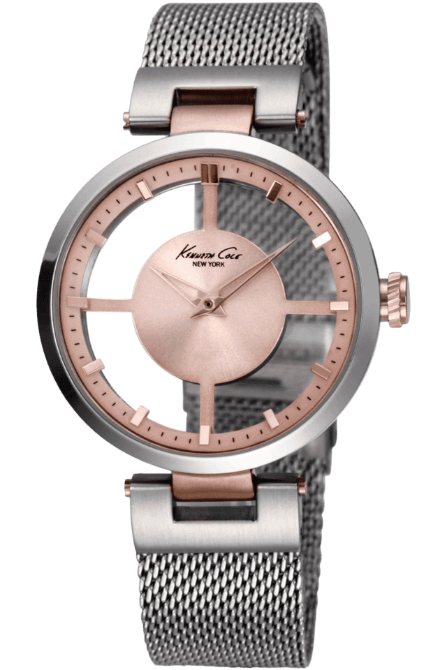 Kenneth cole transparent hot sale dial watch