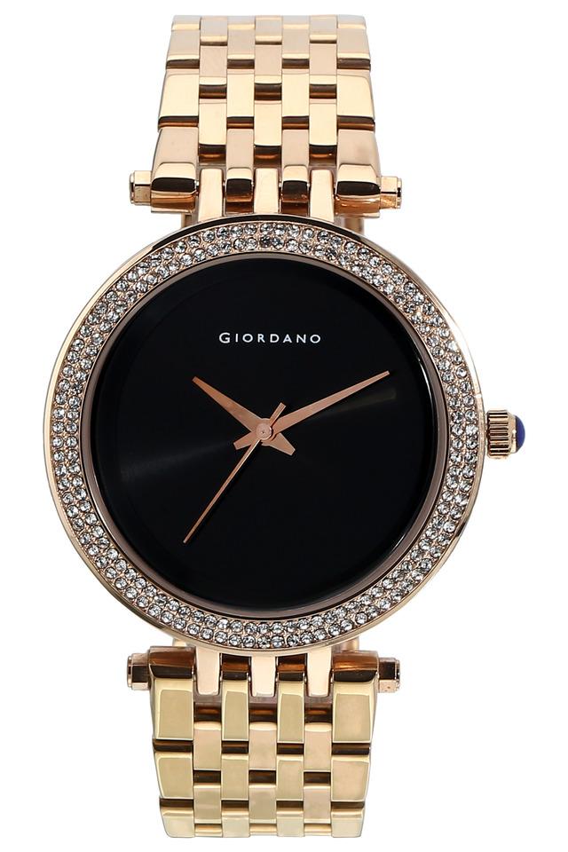 Black dial discount watch for ladies