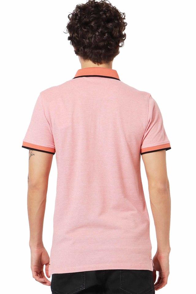 JACK & JONES Solid Men Polo Neck Pink T-Shirt - Buy JACK & JONES Solid Men  Polo Neck Pink T-Shirt Online at Best Prices in India