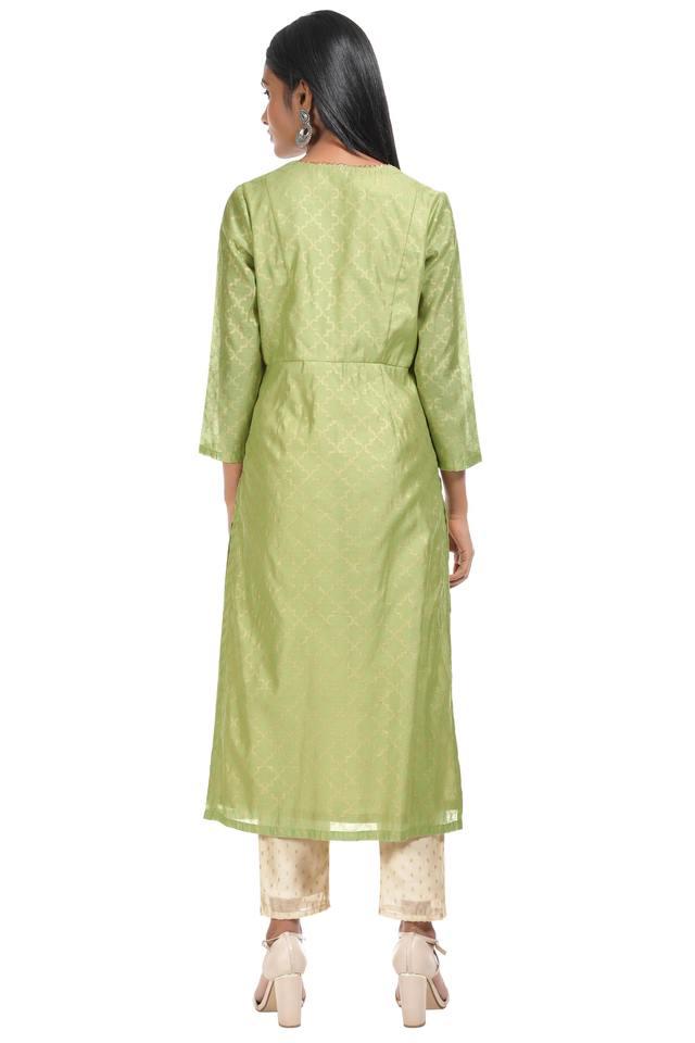 Seafoam green kurta with cigarette pants by Drishti and Zahabia | The  Secret Label