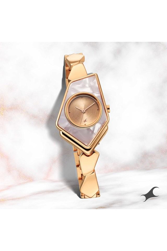 Buy FASTRACK Womens 26.5 x 40 x 6.65 mm Younique Rose Gold Dial Brass Analog Watch 6279WM01 Shoppers Stop