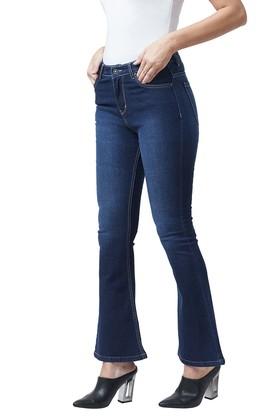 Buy DEVIS Dark Blue Womens Dark Blue Denim Bootcut Jeans