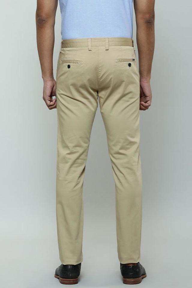 Regular Fit Solid Mid Rise Chinos